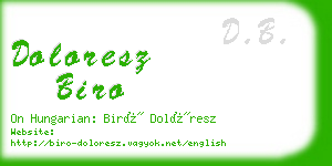 doloresz biro business card